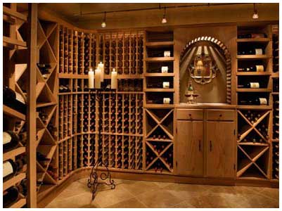 Custom wine racks/wine room